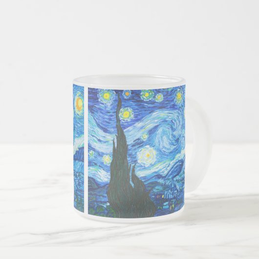 Van Gogh Starry Night Matglas Koffiemok (Voorkant rechts)