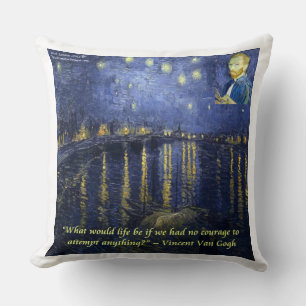 Van Gogh Starry Night On Rhone Katoenen Kussenhoes Kussen