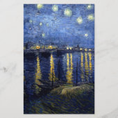 Van Gogh Starry Night Over Rhone Briefpapier (Voorkant)
