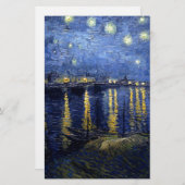 Van Gogh Starry Night Over Rhone Briefpapier (Voorkant / Achterkant)