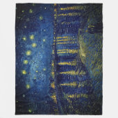 Van Gogh Starry Night Over the Rhone Fleece Deken (Voorkant)