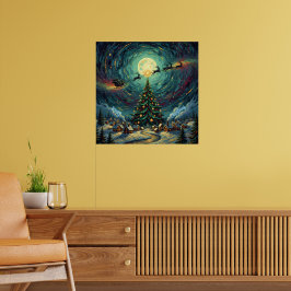 Van Gogh 'Starry Night' Square Giclée - 24x24 Poster