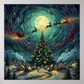 Van Gogh 'Starry Night' Square Giclée - 24x24  Poster (Voorkant)