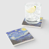 Van Gogh , “Starry Night” Stenen Onderzetter (Zijkant)