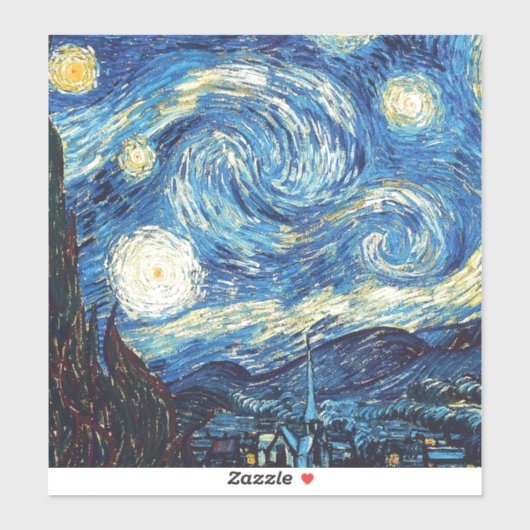 Van Gogh - Starry Night Sticker (Vel)