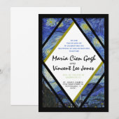 Van Gogh Starry Night Trouw Uitnodiging (Voorkant / Achterkant)