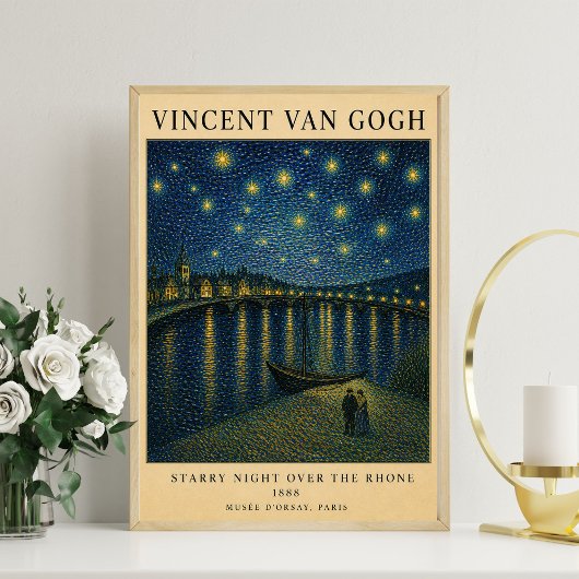 Van Gogh Starry Rhone | Nacht Museum Poster