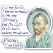 Van Gogh Stars Dream Vinyl Sticker (Voorkant)
