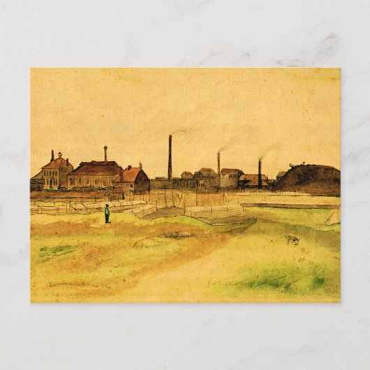 Van Gogh - Steenkoolmijn in de Borinage, Briefkaart (Voorkant)