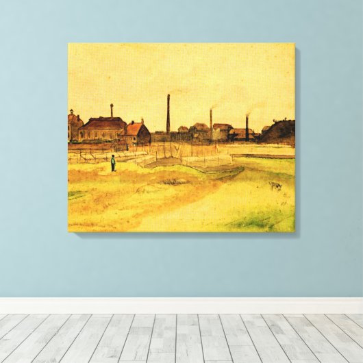 Van Gogh - Steenkoolmijn in de Borinage, Canvas Afdruk (Insitu (Houten vloer))