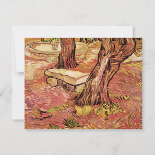 Van Gogh stenen bank in tuin, St Paul Ziekenhuis