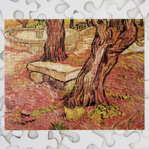 Van Gogh stenen bank in tuin, St Paul Ziekenhuis Legpuzzel