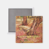 Van Gogh stenen bank in tuin, St Paul Ziekenhuis Magneet (Voorkant / Achterkant)