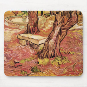 Van Gogh stenen bank in tuin, St Paul Ziekenhuis Muismat