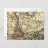 van gogh sternachttekening briefkaart (Voorkant / Achterkant)