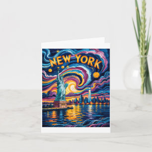 Van Gogh sterrenhemel kunst New York Liberty skyli Kaart