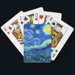 van gogh - sterrenhemel pokerkaarten<br><div class="desc">Het beroemde schilderij van Van Gogh,  "De sterrennacht". Geschilderd tijdens zijn verblijf in het asiel van Saint Remy in de jaren 1880,  beeldde van Gogh de glooiende heuvels en cipressen af die hij vanuit zijn raam zag.  Digitaal verbeterd door PixDezines.  Copyright © 2008-2020 PixDezines™. Alle rechten voorbehouden.</div>