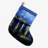 Van Gogh - Sterrennacht aan de Rhône Grote Kerstsok (Voorkant (Hangend))