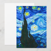 Van Gogh Sterrennacht Aankondiging (Voorkant / Achterkant)