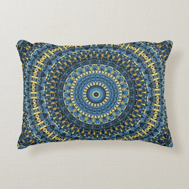 Van Gogh Sterrennacht Abstract Groovy Boho Mandala Accent Kussen (Voorkant)