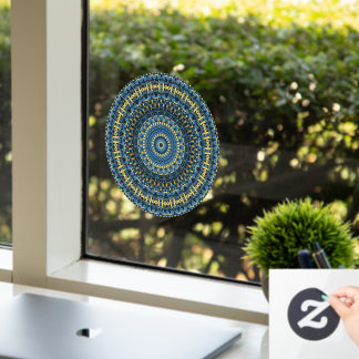 Van Gogh Sterrennacht Abstract Groovy Boho Mandala Raamsticker