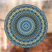 Van Gogh Sterrennacht Abstract Groovy Boho Mandala Raamsticker (Vel 2)