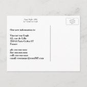 Van Gogh Sterrennacht, adreswijziging Aankondigingskaart (Achterkant)