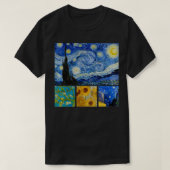 Van Gogh Sterrennacht, Almond Blossom, Zonnebloeme T-shirt (Design voorkant)