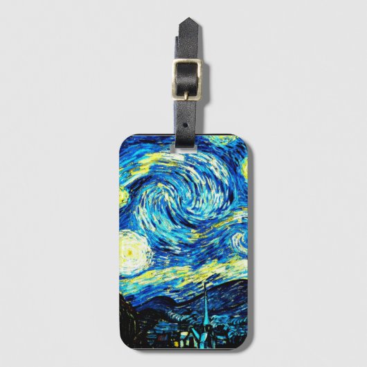 Van Gogh - Sterrennacht Bagagelabel (Voorkant (verticaal))