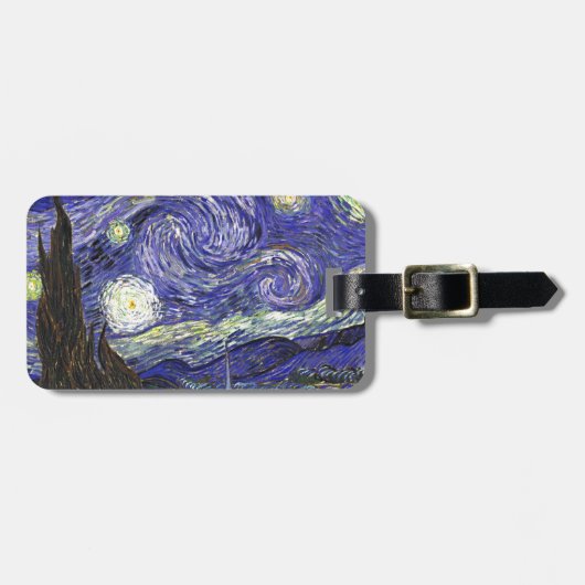 Van Gogh Sterrennacht Bagagelabel (Voorkant horizontaal)