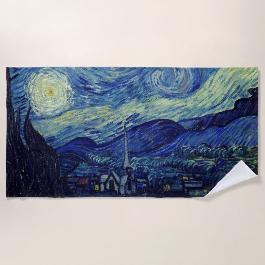 Van Gogh Sterrennacht Beach Towel Strandlaken (Voorkant)