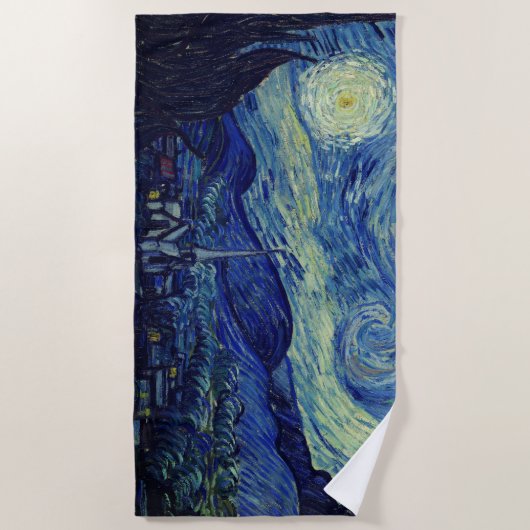 Van Gogh Sterrennacht Beach Towel Strandlaken (Voorkant)