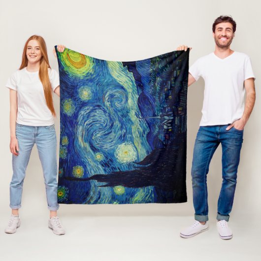 Van Gogh Sterrennacht Beddengoed Set Fleece Deken (In situ)