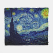 Van Gogh Sterrennacht Beddengoed Set Fleece Deken (Voorkant (Horizontaal))