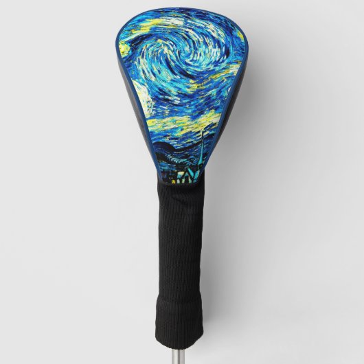 Van Gogh - Sterrennacht, beroemd schilderij, Golfheadcover (Voorkant)
