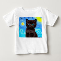 Van Gogh Sterrennacht Black Cat