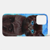 Van Gogh Sterrennacht Black Cat Case-Mate iPhone Case (Achterkant (horizontaal))
