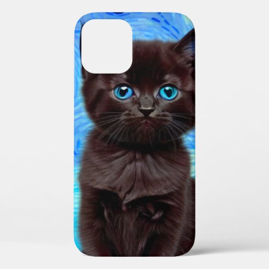 Van Gogh Sterrennacht Black Cat Case-Mate iPhone Case (Achterkant)