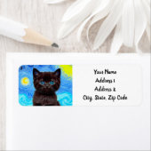 Van Gogh Sterrennacht Black Cat Etiket (Insitu)