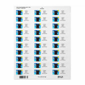 Van Gogh Sterrennacht Black Cat Etiket (Full Sheet)