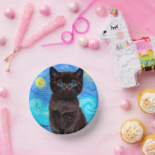 Van Gogh Sterrennacht Black Cat Papieren Kommen (Feest)