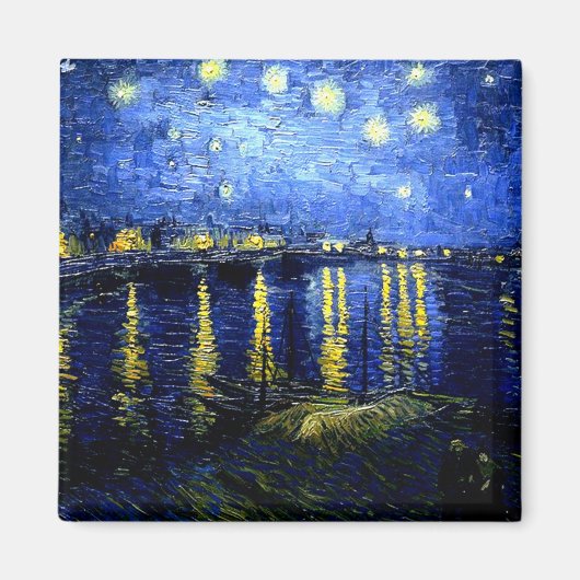 Van Gogh - Sterrennacht boven de Rhône 2020 Magneet (Voorkant)