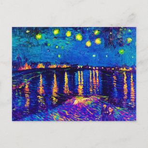 Van Gogh - Sterrennacht boven de Rhône Pop Art Briefkaart