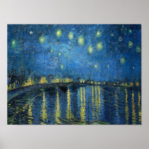 Van Gogh Sterrennacht boven de Rhône Poster
