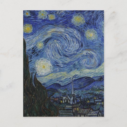 Van Gogh - Sterrennacht Briefkaart (Voorkant)