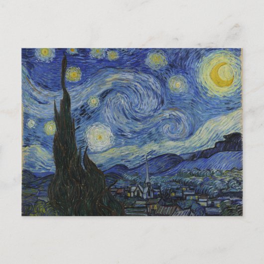 Van Gogh - Sterrennacht Briefkaart (Voorkant)
