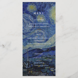 Van Gogh Sterrennacht bruiloft Menu
