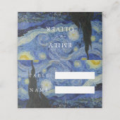 Van Gogh Sterrennacht bruiloft Plaatskaartje (Buitenkant ongevouwen)