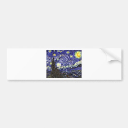 Van Gogh Sterrennacht Bumpersticker (Voorkant)