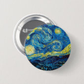 Van Gogh Sterrennacht Button (Voorkant /achterkant)